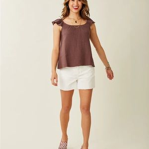 Carve Design shorts! 4-in white corduroy with raw hem. They sell out every year!